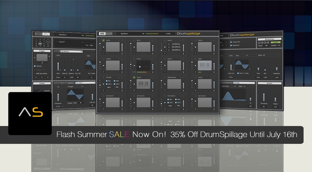 Flash Summer Sale 35% off DrumSpillage